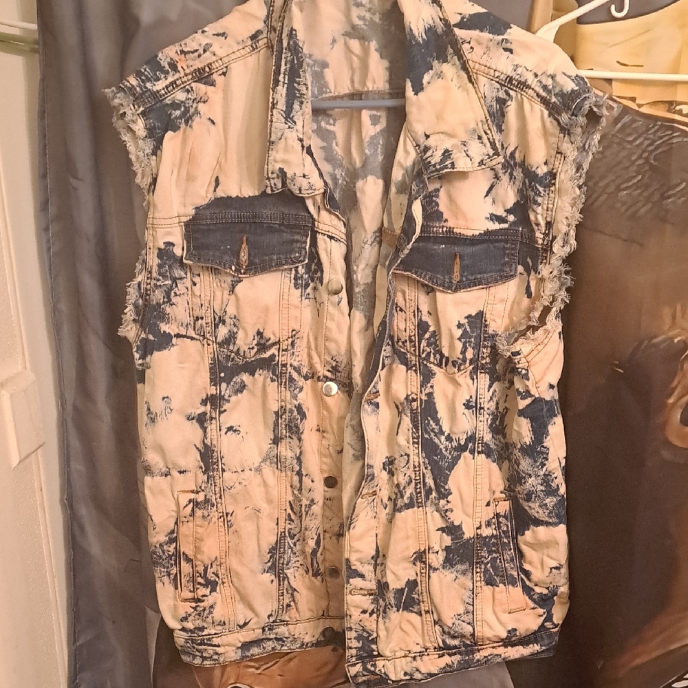 Tie-Dye Denim Vest